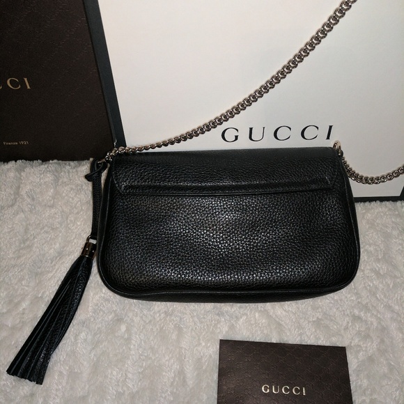 ❤️SOLD💕AuthenticGucciSoho Flap Bag Black leather - Picture 3 of 7