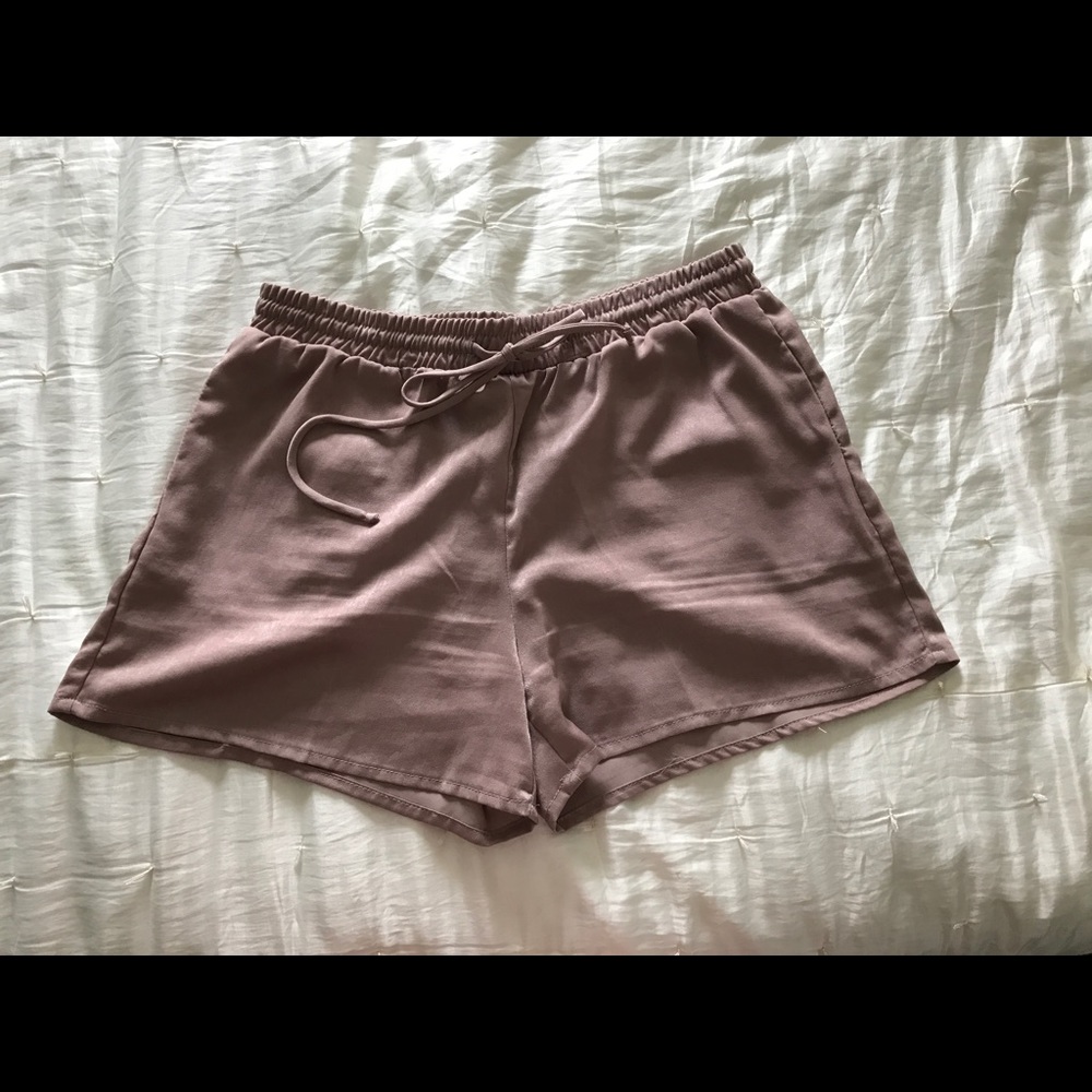 Harlowe & Graham tie front shorts
