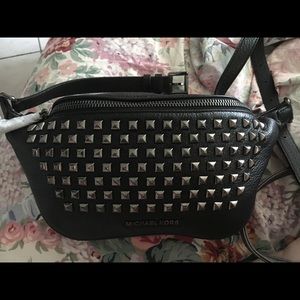 Mk leather studded fanny pack