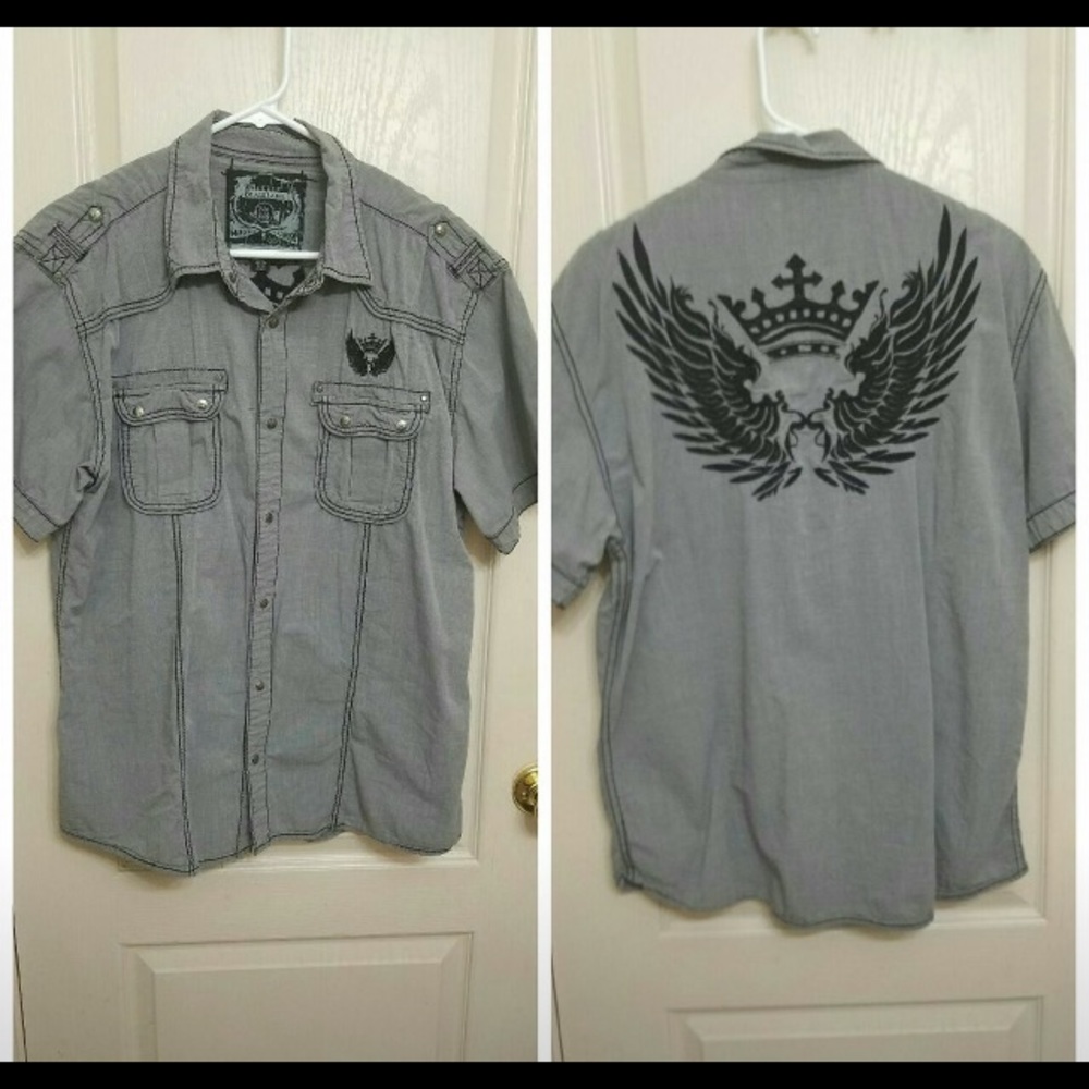 Men's Buckle black label men's shirt XL