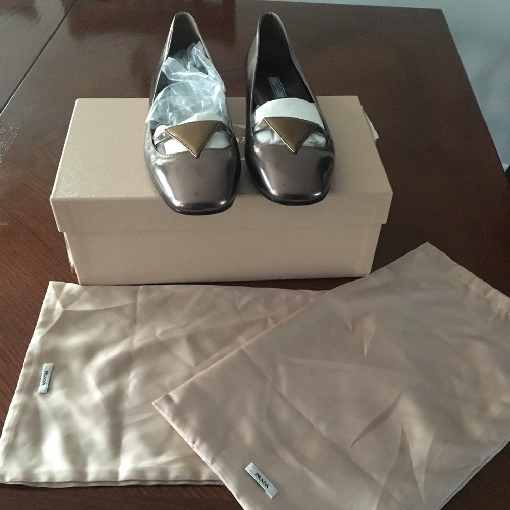 Bronze Prada Shoes