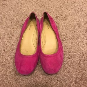 Hot pink suede cole haan flats