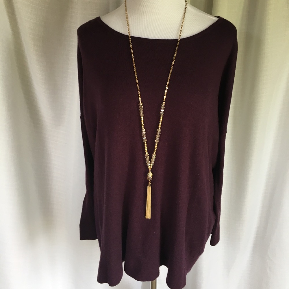 Express oversized purple sweater