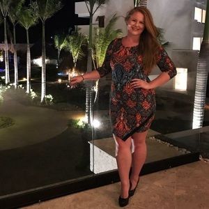 Venus printed mini dress