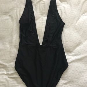 Missguided deep v one piece swimsuit