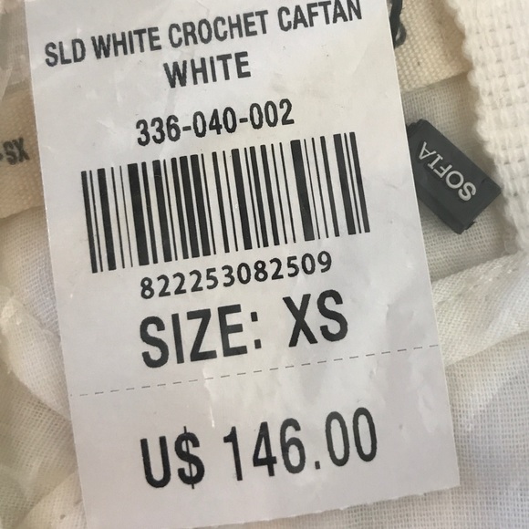 VIX White Crochet and Fringed Beach Cover Up (Med) - Picture 7 of 8