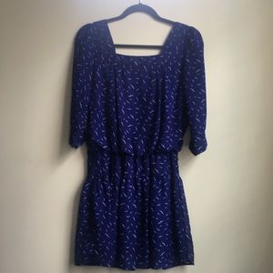 Blue print dress