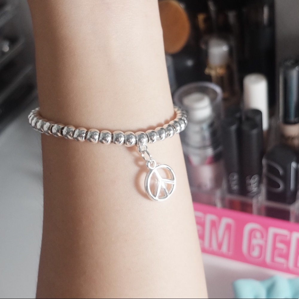 Peace Silver Bracelet