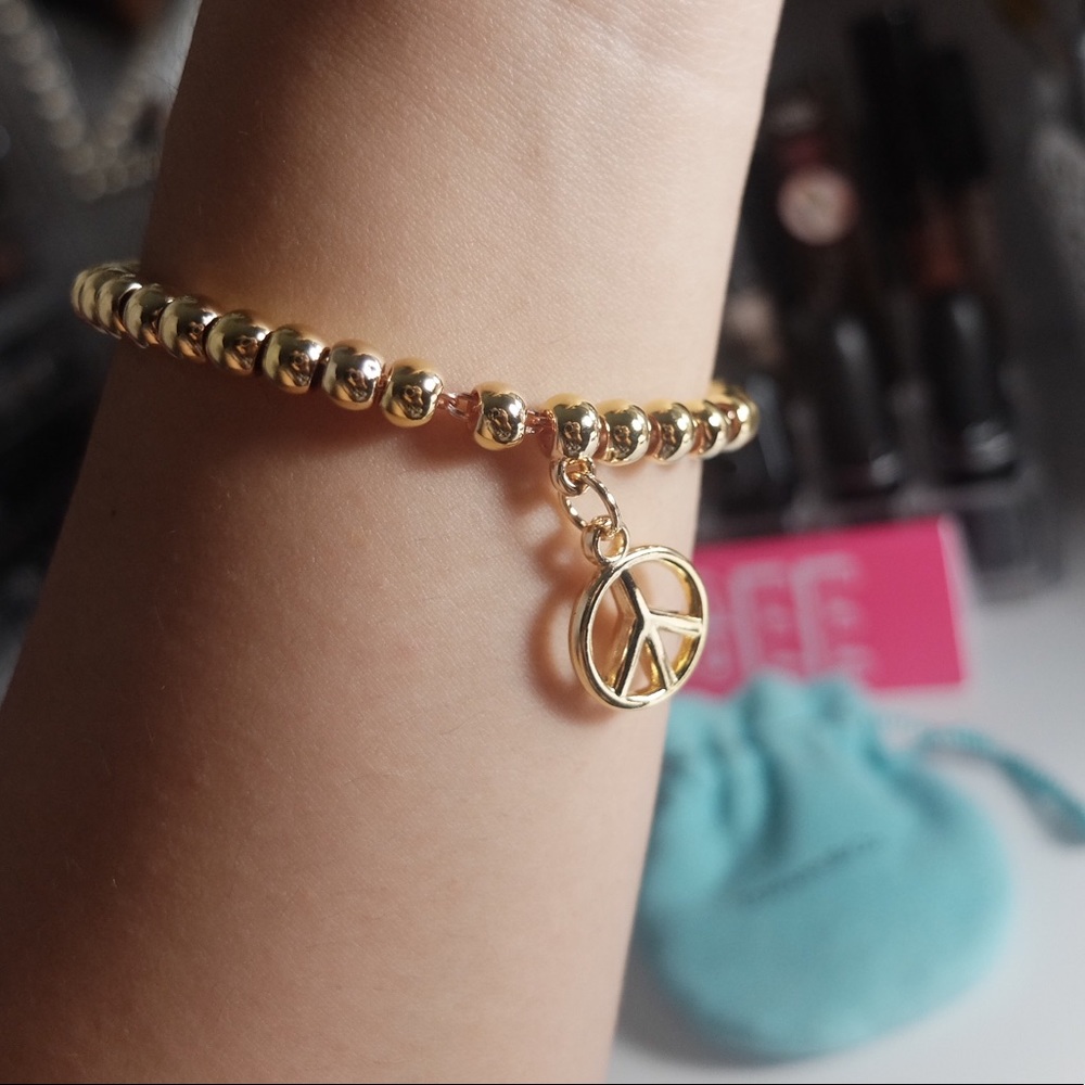 Peace Gold Bracelet