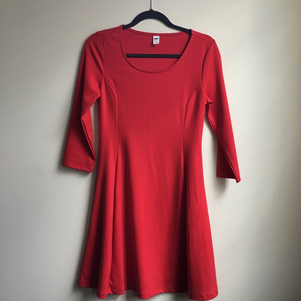 Red skater dress