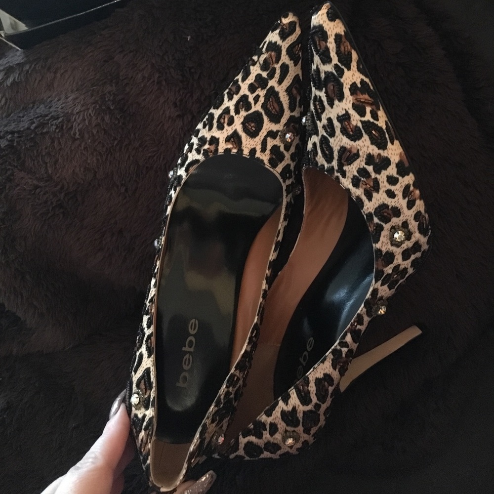 Bebe leopard heels