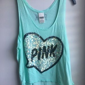 PINK blue tank