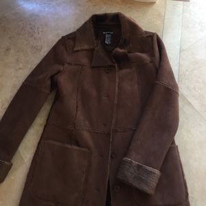 Bebe faux suede long jacket