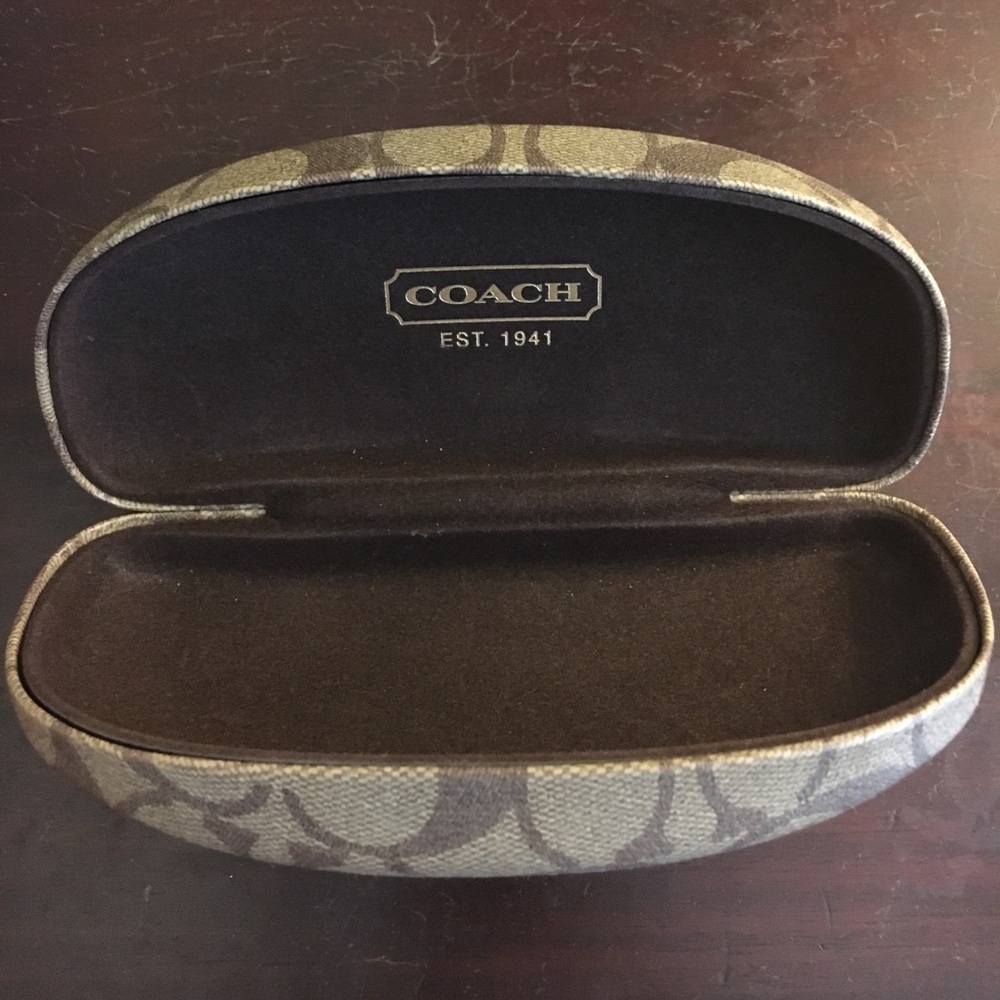 Coach Tan Glasses Case