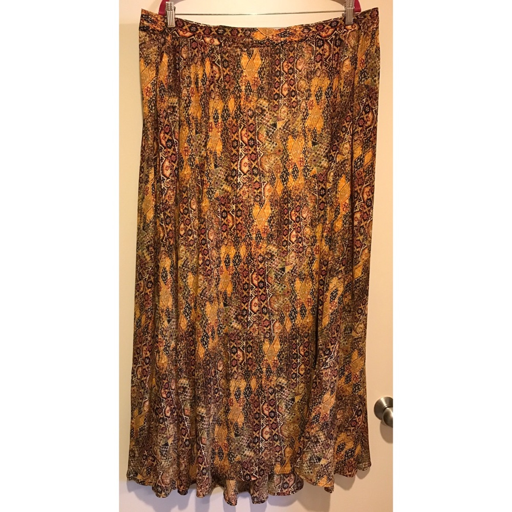 Lane Bryant MultiColor Printed Maxi Skirt 22/24
