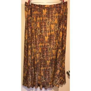 Lane Bryant MultiColor Printed Maxi Skirt 22/24