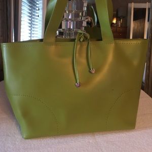 Furla green apple colored handbag