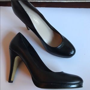 Franco Sarto Napoli Black Leather Heels
