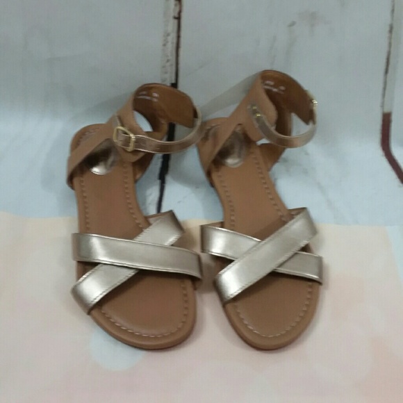 Clarks Shoes - LADIES Clark's Metallic Flat Sandals US 6.5