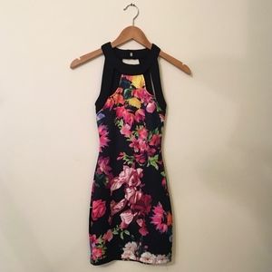 Open Back Floral Mexican Dress