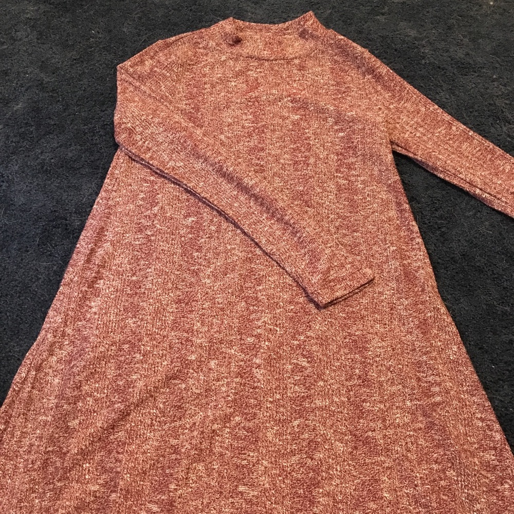 Mossimo Supply Co Mock Neck Swing Dress Burgundy
