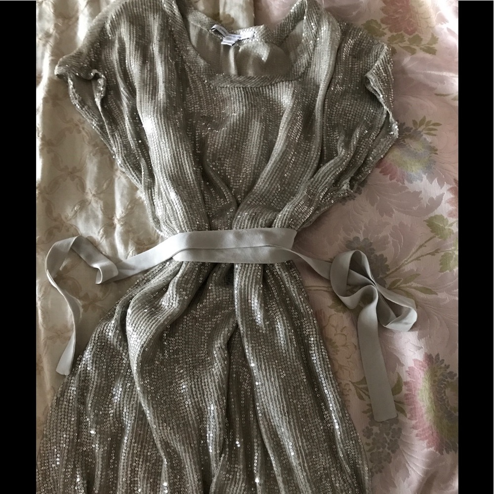 Dvf High-low sequin cocktail dress, size 2