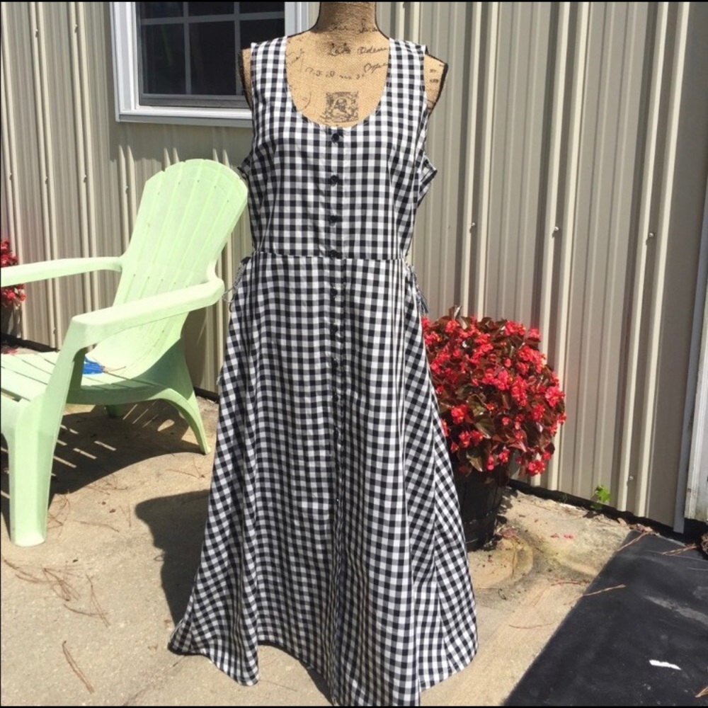 Gingham Midi Dress