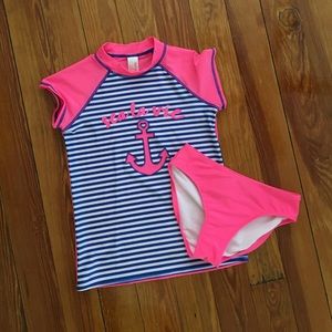 NWOT two piece rash guard