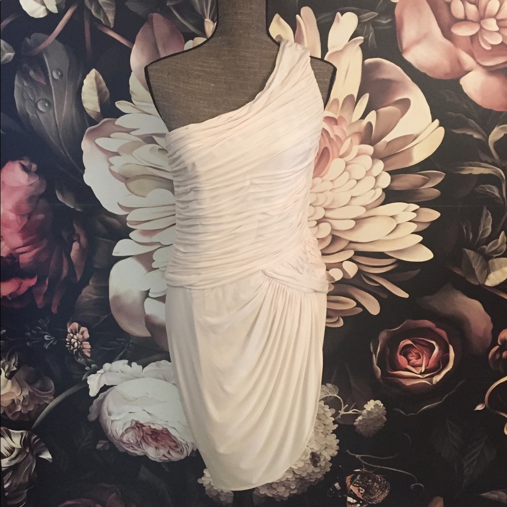 BCBG Cream Grecian Style Dress