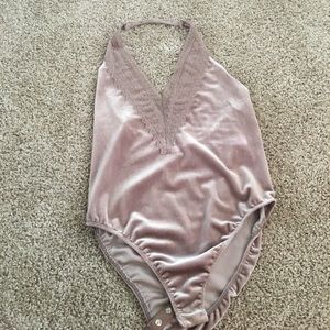 Velvet body suit