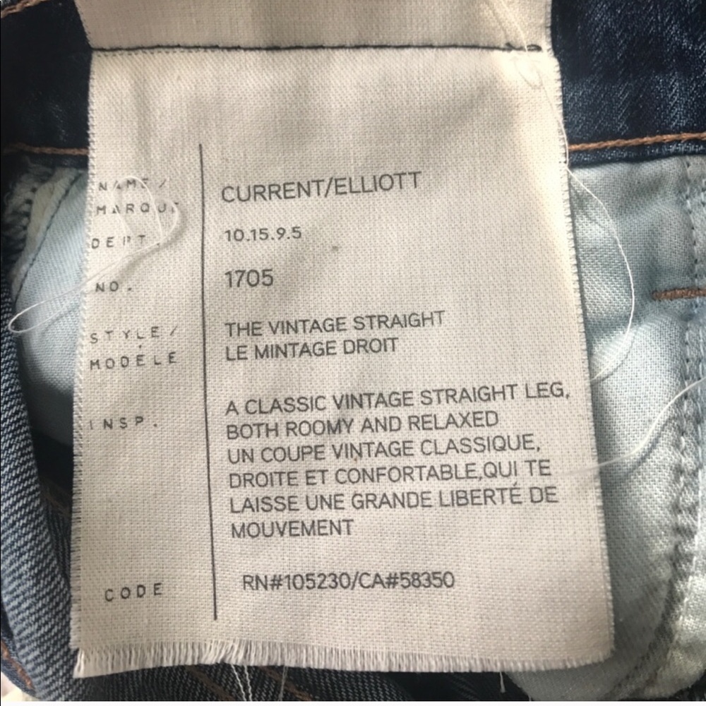 💗 Current Elliott vintage straight leg jeans 💗 - Picture 7 of 7