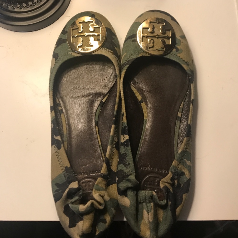 Camo Tory Burch Reva Flats