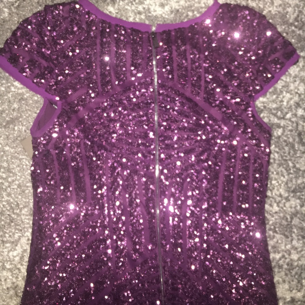 Ox blood burgundy embellished beaded cocktail gown