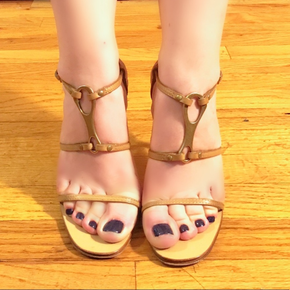 Gucci Leather Strappy Stiletto Sandals 