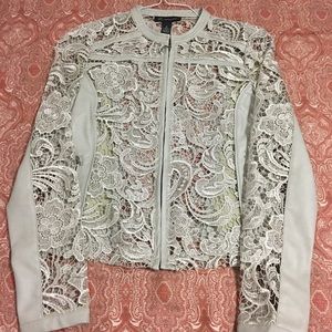 INC International Concepts cream colored jacket