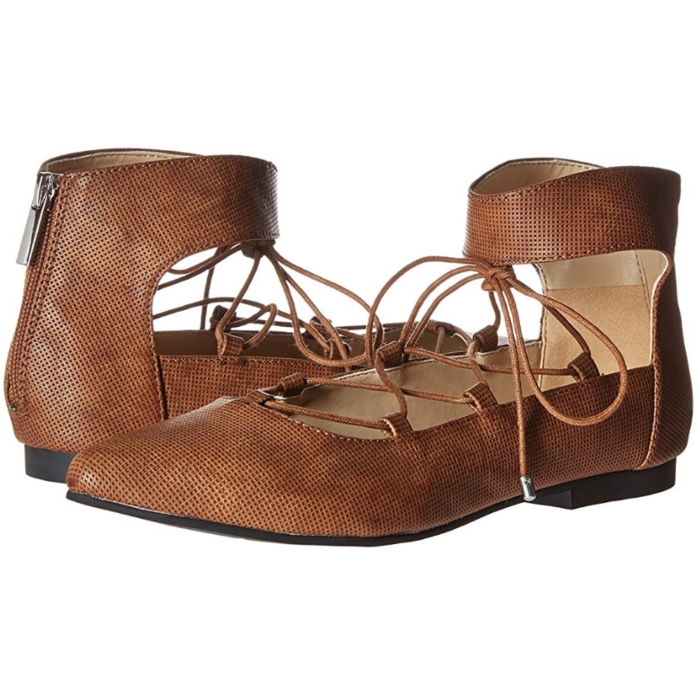 Tan Pointed Toe Flat - Picture 5 of 8