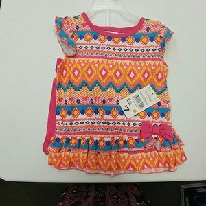 Infant pink print short set