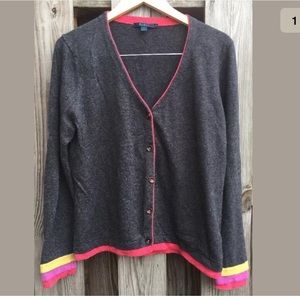 Boden Women's 12 Cardigan Gray  Cashmere Blend