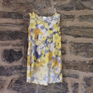 Pastel floral high-low tunic top