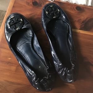 Navy Patent Tory Burch Flats