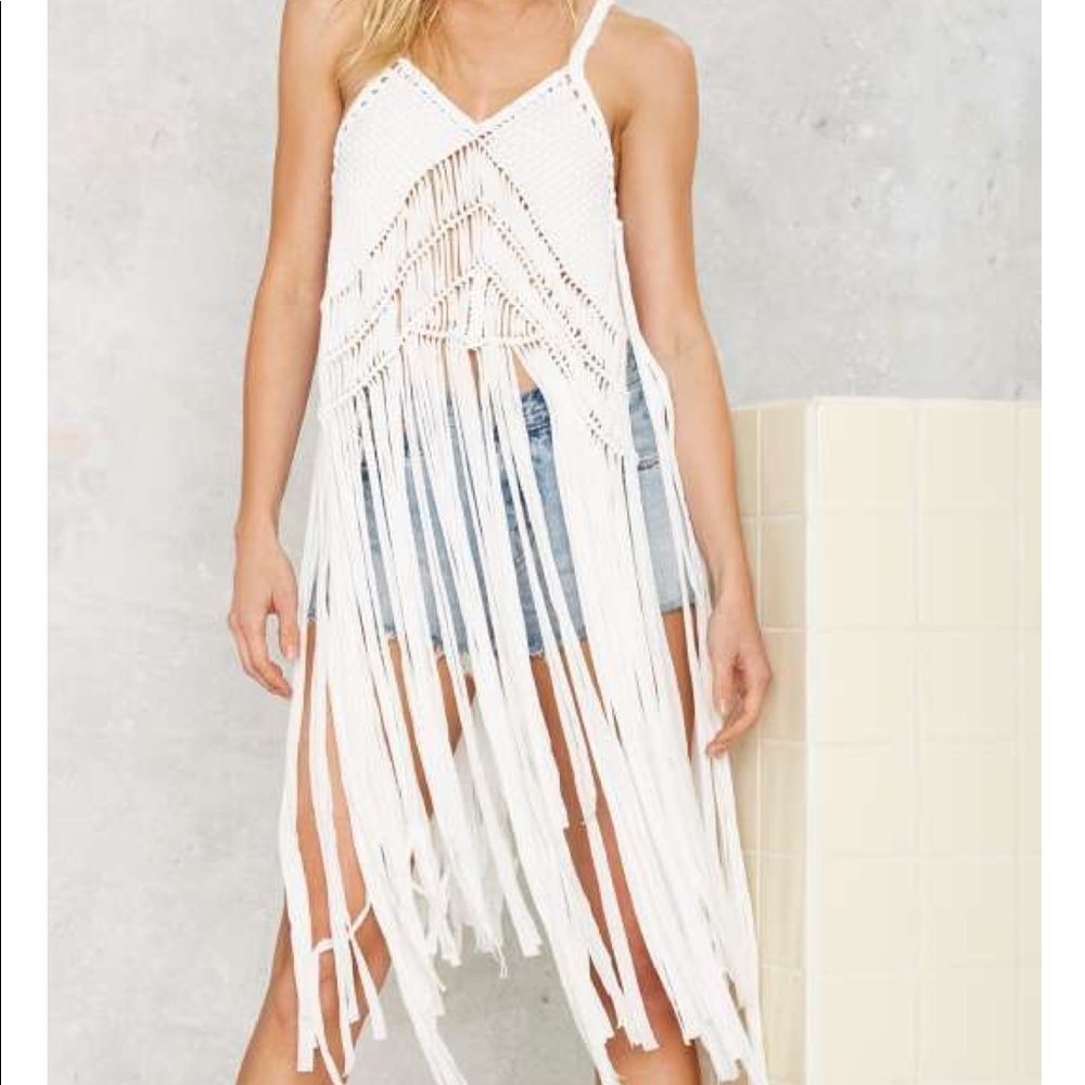 Dance and marvel fringe top or cover up