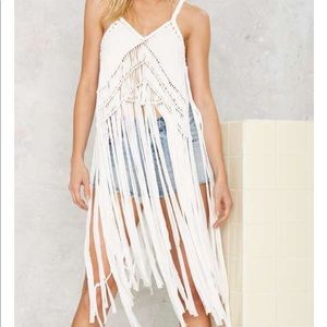 Dance and marvel fringe top or cover up