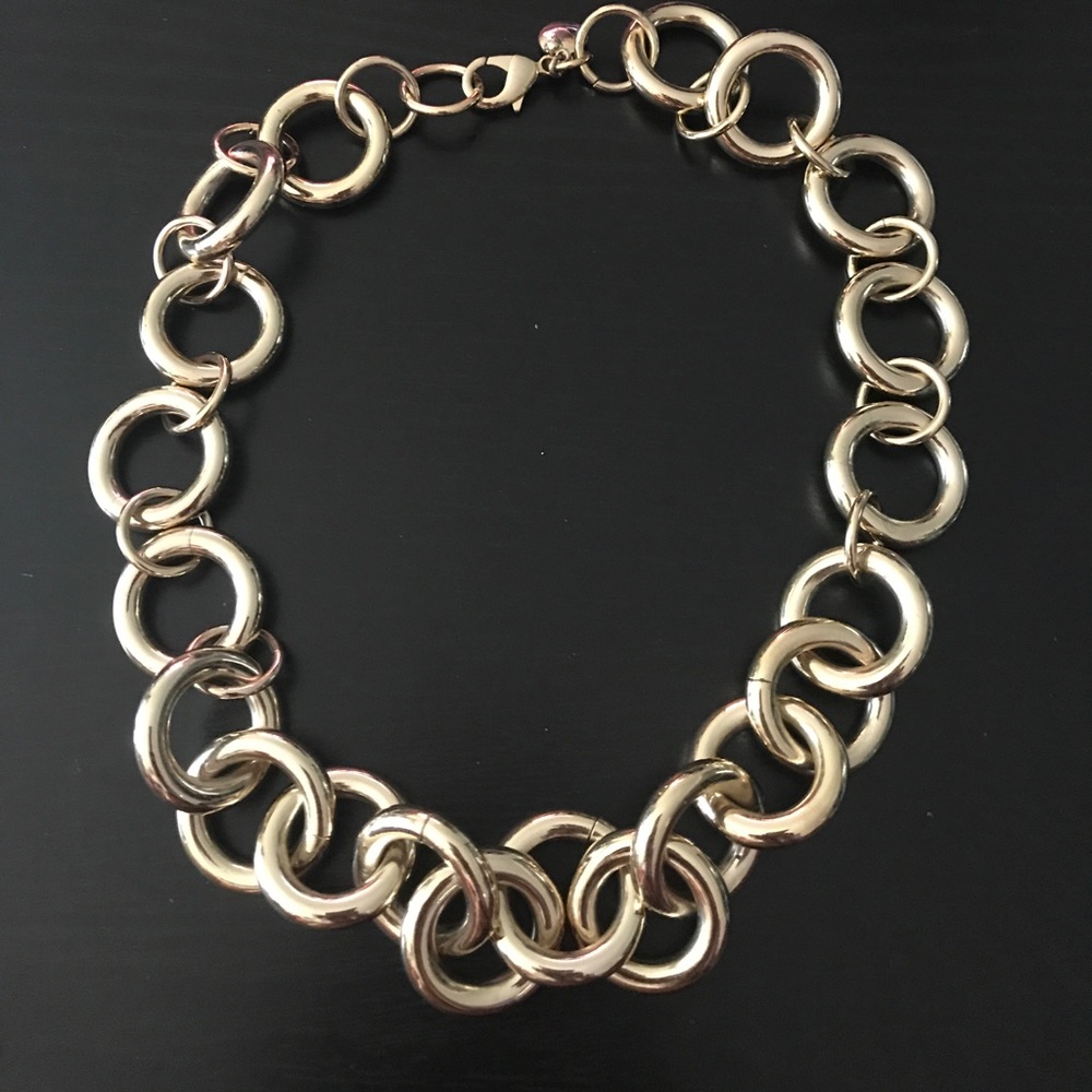 JCREW Gold chain statement necklace 18"