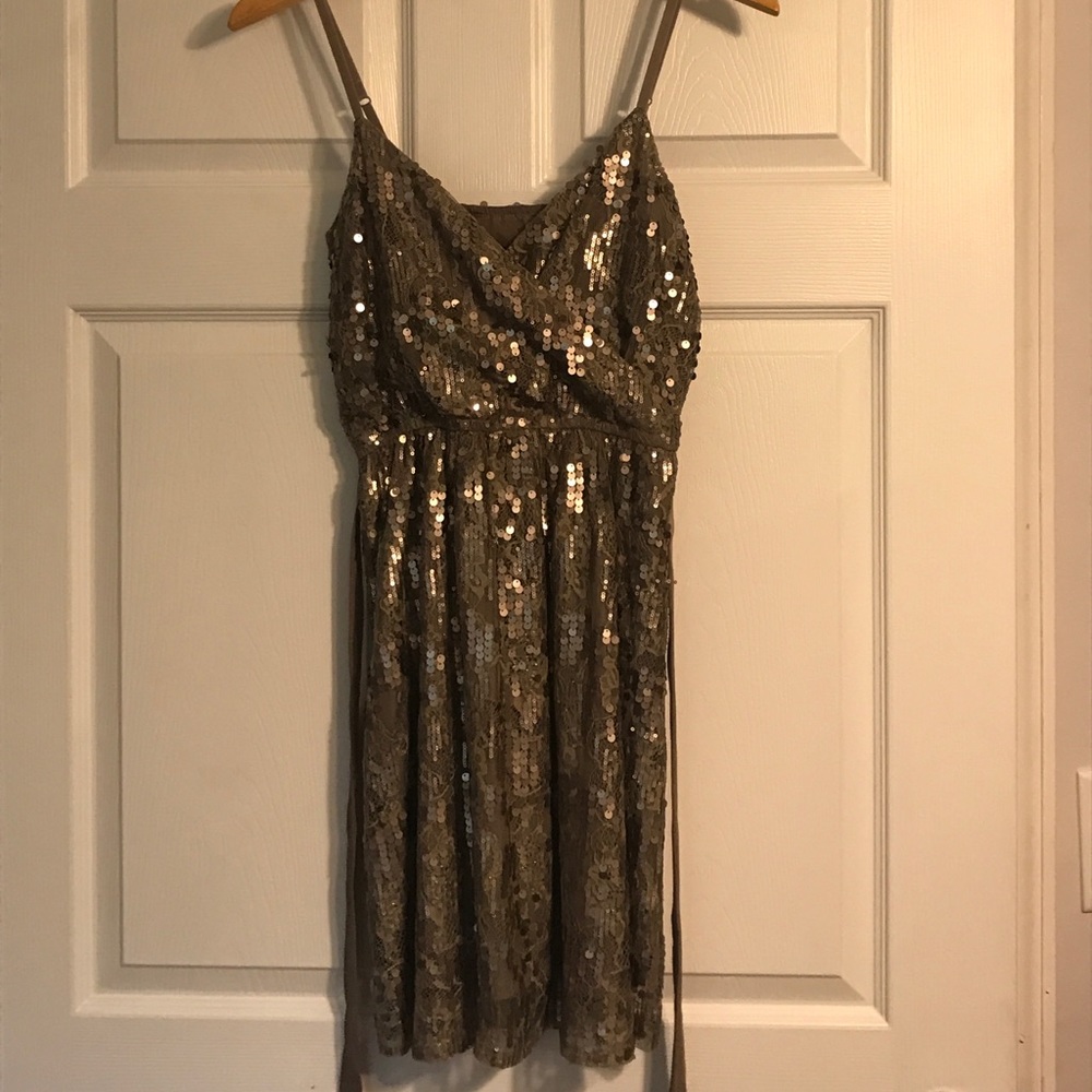 Sequin nude party dress