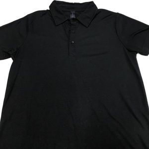 Dressy basic black polo shirt