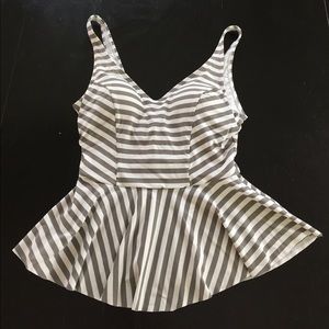 Anthropologie Scoop Back Peplum Bikini Top (Small)