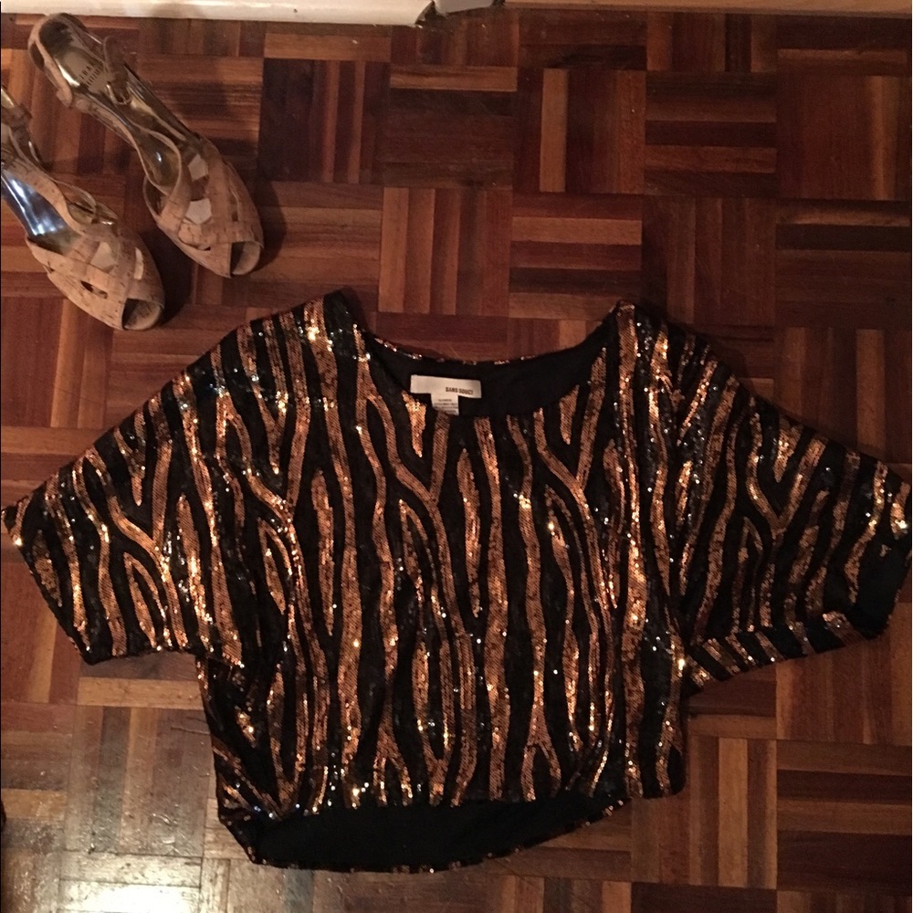 Sequin crop top