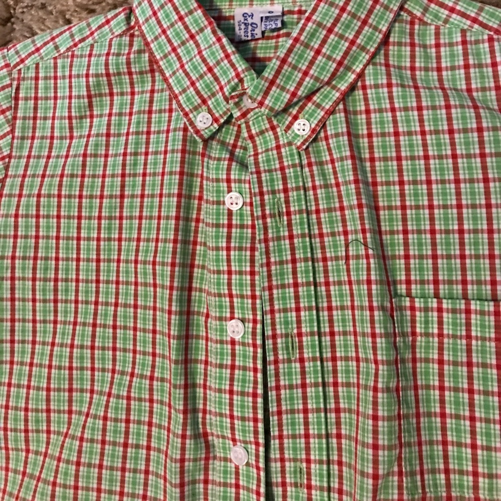 Christmas Orient Expressed plaid shirt red green