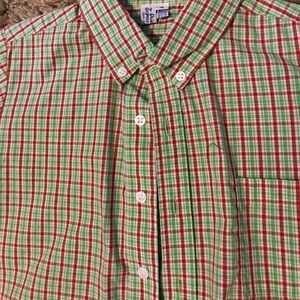 Christmas Orient Expressed plaid shirt red green
