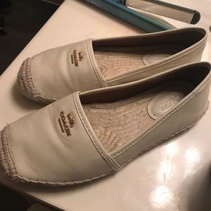 Cream coach espadrilles